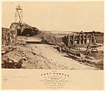 Fort Sumter, Showing the effects of the bombardment by the Artillery of the Army and Navy of the United States while occupied by the Rebels from April 1861 to Feb. 1865 (7901780748)