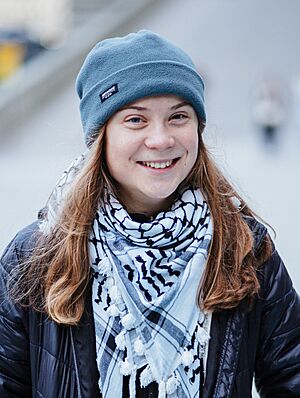 Thunberg smiling