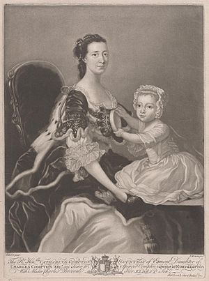James MacArdell - The Right Honorable Catherine Compton , Countess of Egmont , with Master Charles Perceval Her Eldest Son - B1974.12.438 - Yale Center for British Art