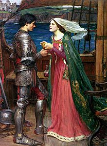 John william waterhouse tristan and isolde with the potion