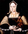 Katharine of Aragon with a monkey