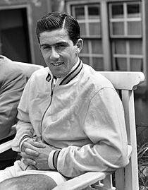 Ken Rosewall at Noordwijk 1956 cropped