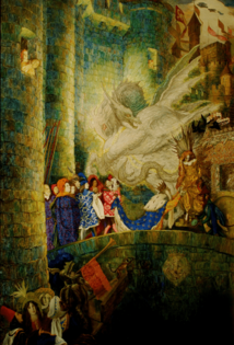 Léon Bakst - The Aged King Pleads with the Good Fairy (The Sleeping Beauty), 1913-22