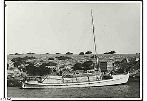 Lifeboat at Grindal Island, South Australia (ca. 1950)