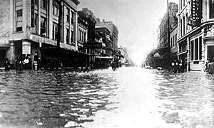 Market Street, 1915 Galveston flood