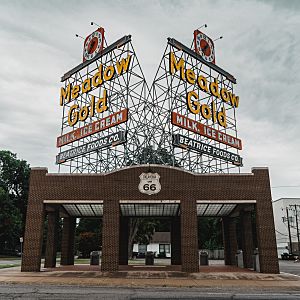 Meadow Gold Neon Sign Route 66 Tulsa Oklahoma