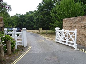 Monken Hadley Common gates at Games Road, Cockfosters 25 July 2015