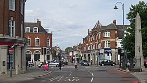 Mortlake - Junction of Upper Richmond Road and Sheen Lane (2017).JPG