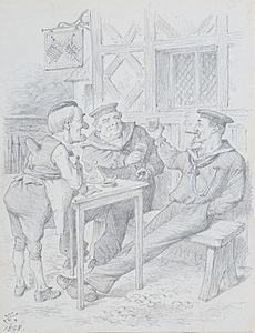 Mr Punch and Britannia toasting the USA - John Tenniel - 1898 - 6269