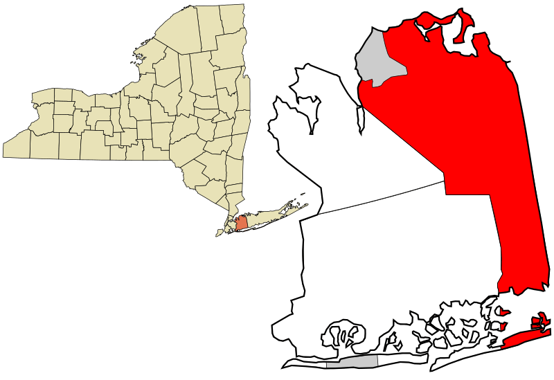 Image Nassau County New York incorporated and unincorporated areas