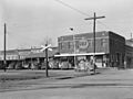 Oak Street at the railroad tracks, Carrier Mills, Illinois, 8b17311