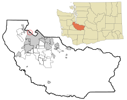 Location of Ruston, Washington