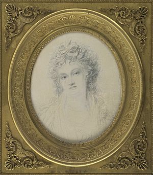 Portrait de la mère de His de la Salle, Madame Hélène de Montgeroult - par COSWAY Richard