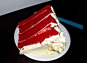Red velvet cake slice