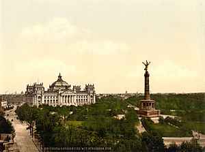 Reichstag und Siegessäule um 1900
