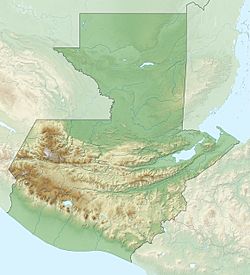 Location of Lake El Golfete in Guatemala.