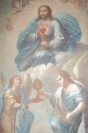 Retablo de Sagrado corazón de Jesús, Santiago Tequixquiac