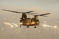 Royal Air Force Chinook helicopter firing flares over Afghanistan MOD 45158742