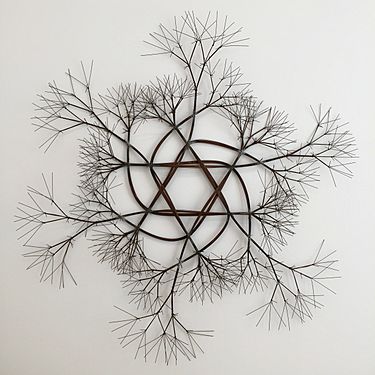 Ruth Asawa, Untitled (S.383, Wall-Mounted Tied Wire, Open-Center, Six-Pointed Star, with Six Branches), c. 1967