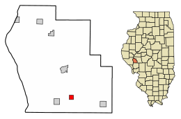 Location of Alsey in Scott County, Illinois.