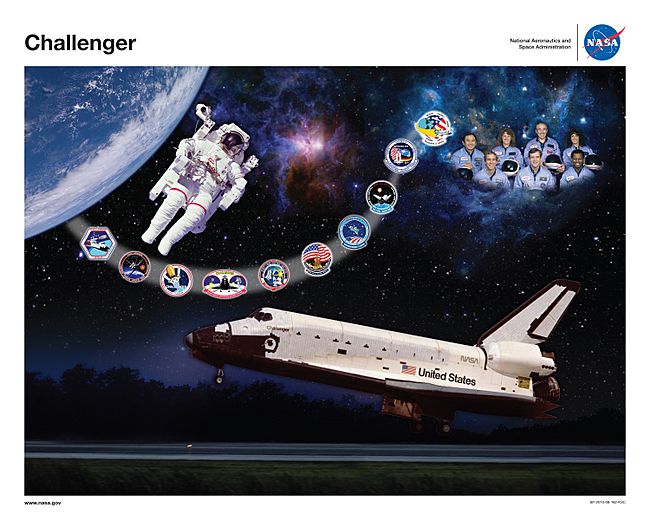 Space Shuttle Challenger tribute poster