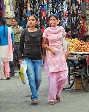 Strolling Shoppers in Paltan Bazaar