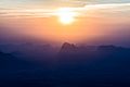 Sun rise at Nok Aen Cliff-2 ,Phu Kradueng National Park