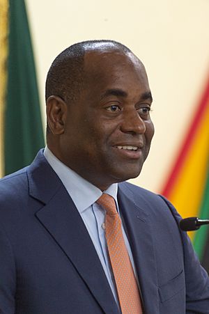 Swearing in of His Excellency Charles A Savarin, DAH, President of the Commonwealth of Dominica (31312241638).jpg