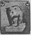 Taxidermied grizzly cub