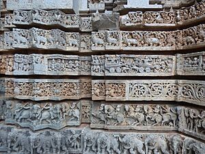 Temple carvings at Keshava Temple Somnathapura 