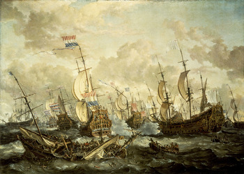 The 'Royal Prince' and other Vessels at the Four Days Battle, 1–4 June 1666 RMG BHC0286.tiff