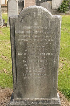 The grave of Hugh Marshall, Grange Cemetery
