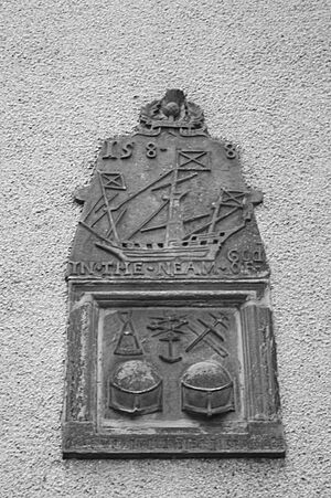 The plaque from Trinity Mains Farm, Newhaven Main Street