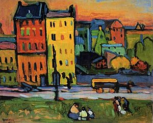 Vassily Kandinsky, 1908 - Houses in Munich