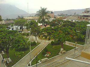 Plaza  de Armas of Cascas in January