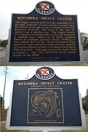 Wetumpka Impact Crater Historic Marker