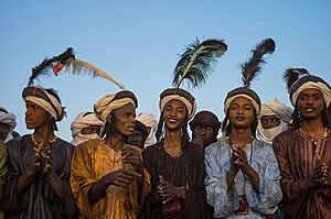 Wodaabe during Gerewol, Cure Salee, In-Gall, Niger (15380276990).jpg