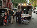 Woman collapses in the East Village of New York