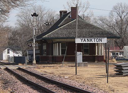 Yankton railroad depot from SW 3.JPG