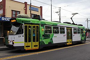Z3 229 at Footscray Terminus on route 82, in PTV livery, 2013