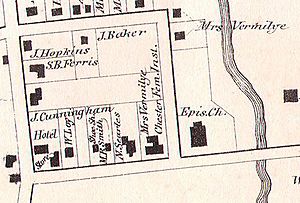 1867 Beers North Castle map Armonk closeup