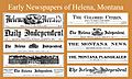 1870+ Front-page banners of early newspapers in Helena, Montana