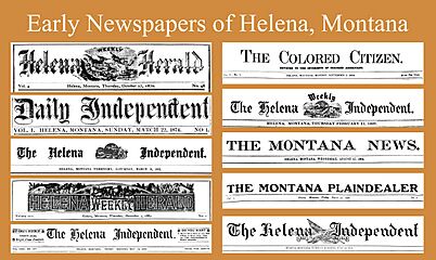 1870+ Front-page banners of early newspapers in Helena, Montana