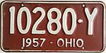 1957 Ohio license plate.JPG