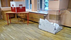 2020 Presidential election in Poland, ballot box in Tomaszów Mazowiecki, Sikorskiego Street 6A