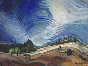 Above the Gravel Pit by Emily Carr, 1937, oil on canvas