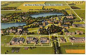 Air view of Notre Dame, Notre Dame, Indiana (63338)