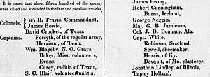 Alamo victims from Telegraph