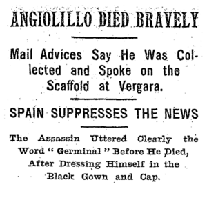 Angiolillo died bravely