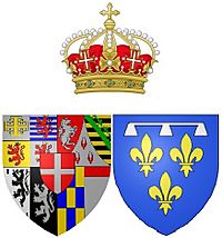 Arms of Françoise Madeleine d'Orléans while Duchess of Savoy